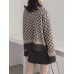 Women Aryclic Knitted Button Down Up Retro Cardigan