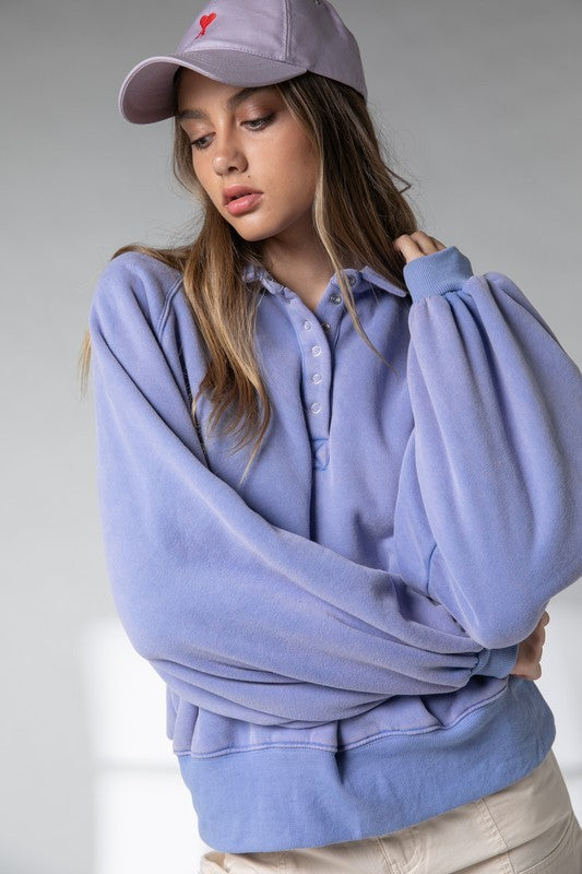 Piper Snap Collared Sweatshirt Piper Snap Collared Sweatshirt