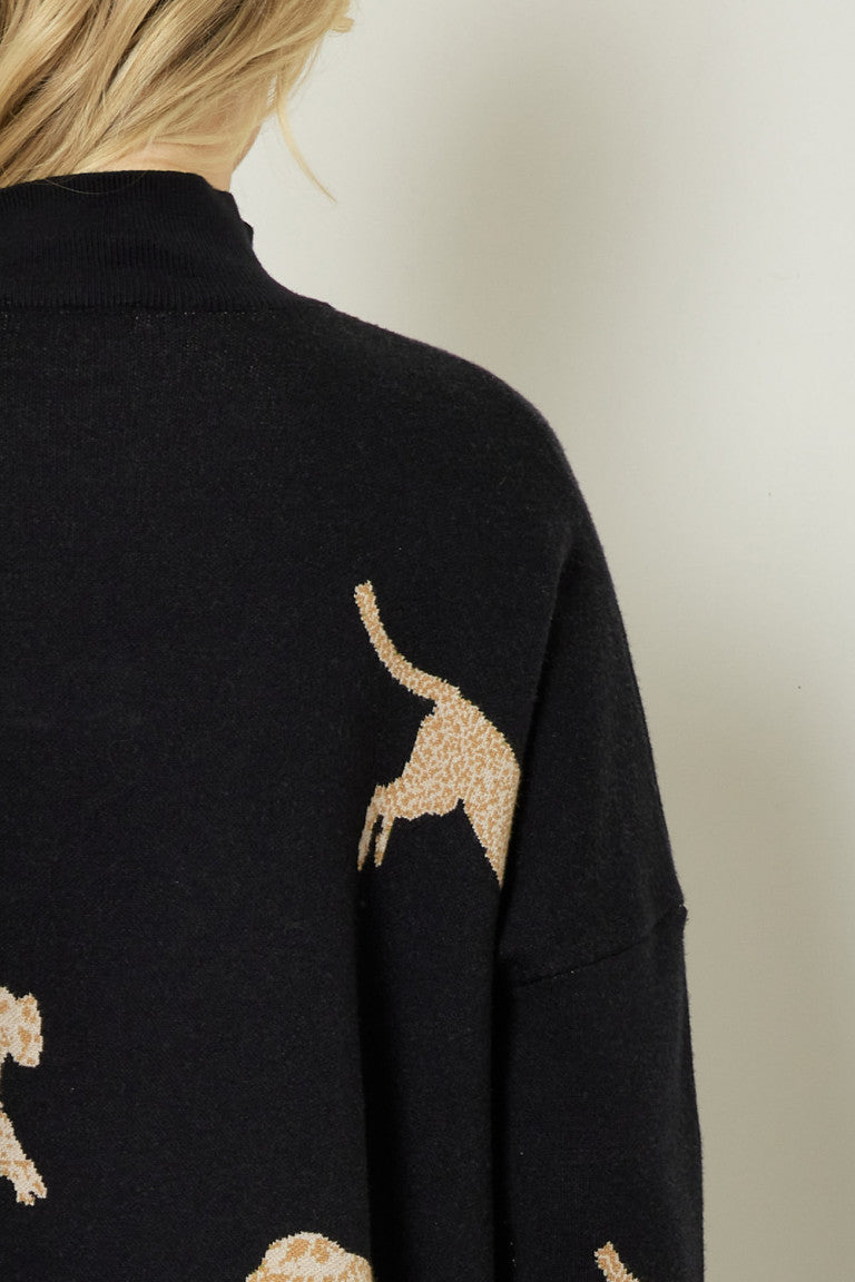 Cheetah Print Knit Sweater Cheetah Print Knit Sweater