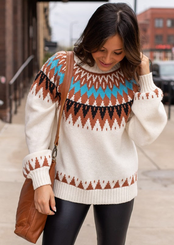 Malin Fair Isle Knit Sweater Malin Fair Isle Knit Sweater