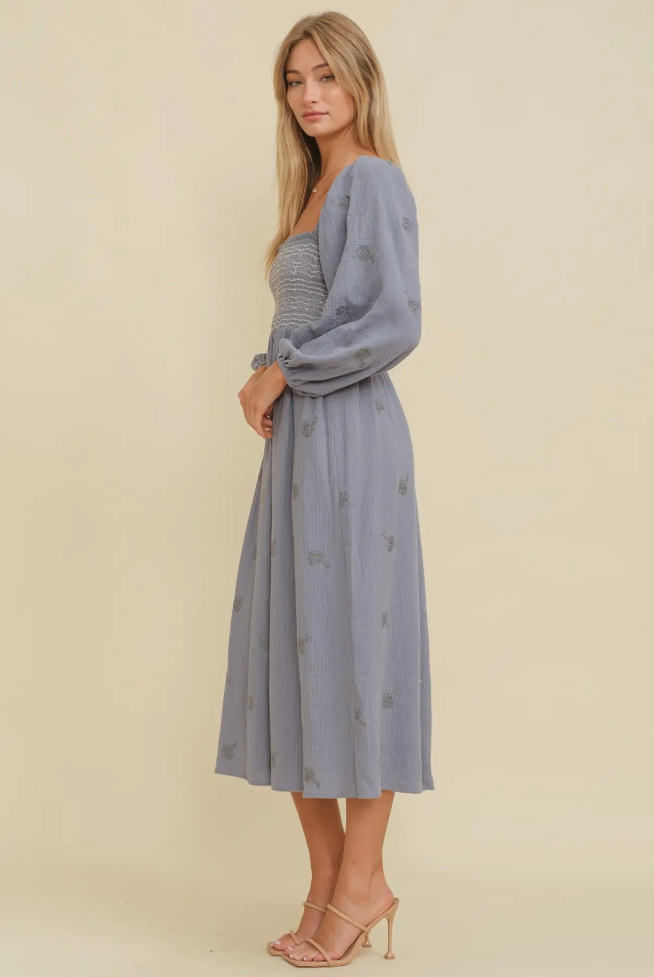 Fleur Bohemian Smocked Midi Dress Fleur Bohemian Smocked Midi Dress