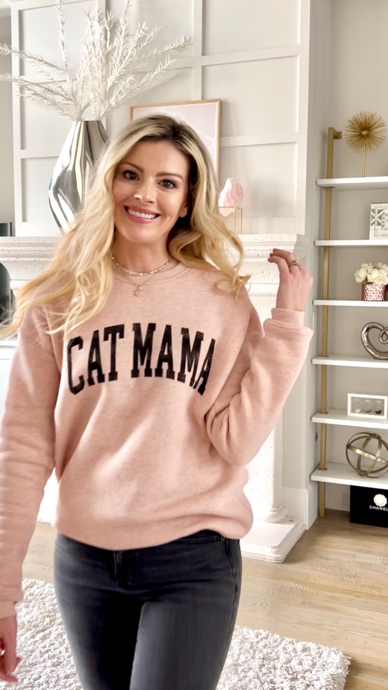 CAT MAMA Unisex Crewneck Sweatshirt CAT MAMA Unisex Crewneck Sweatshirt