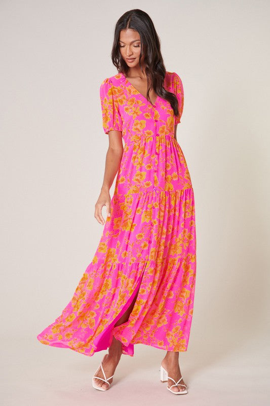 Hot Rod Floral Monaco Tiered Dress Hot Rod Floral Monaco Tiered Dress