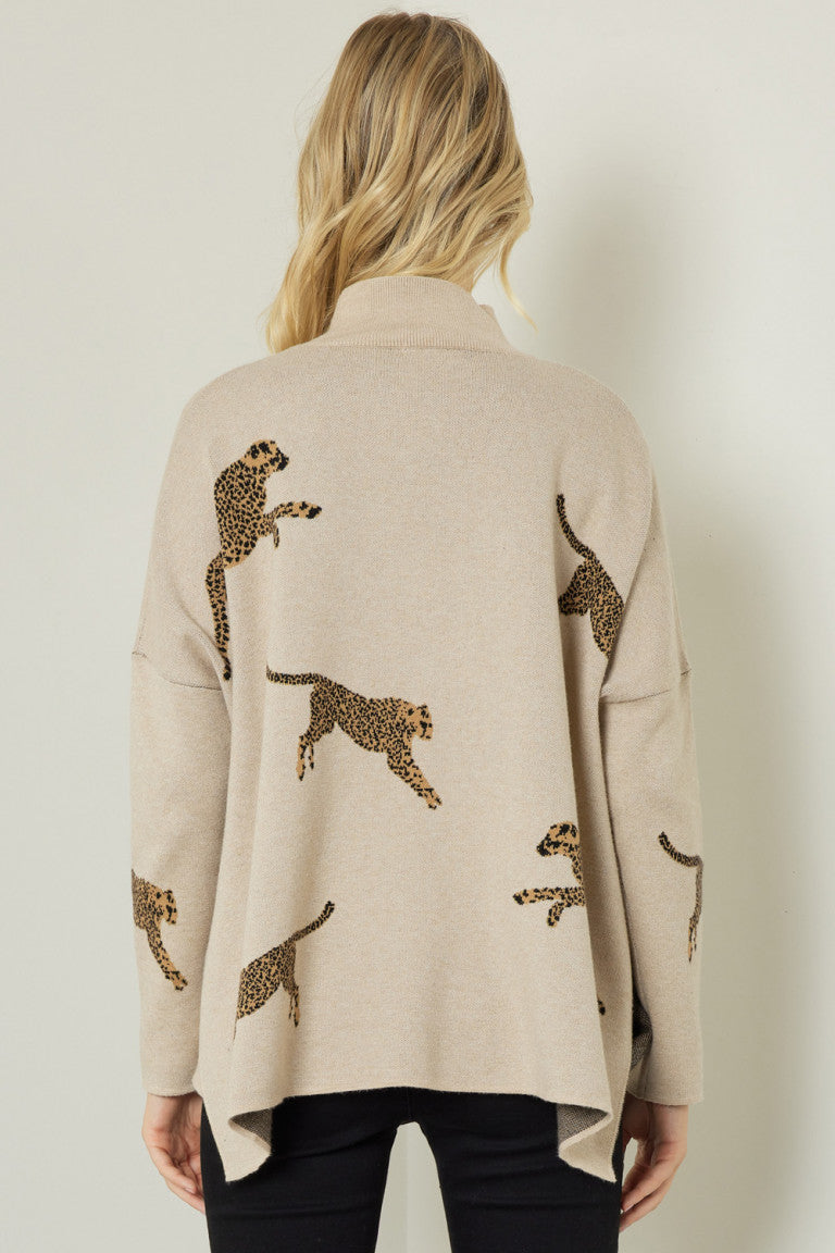 Cheetah Print Knit Sweater Cheetah Print Knit Sweater
