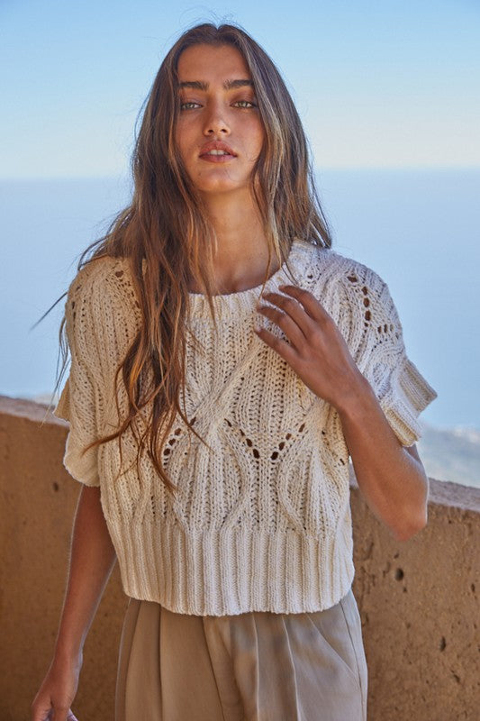Cali Crochet Knit Top Cali Crochet Knit Top