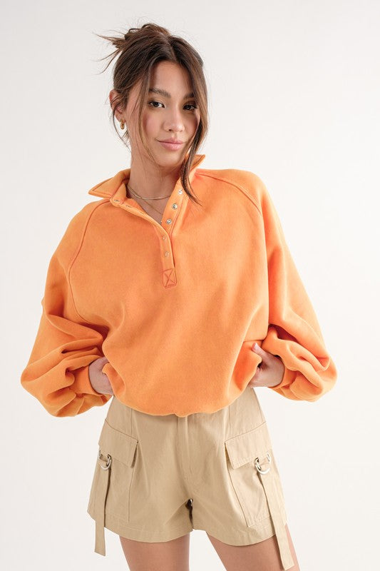 Piper Snap Collared Sweatshirt Piper Snap Collared Sweatshirt