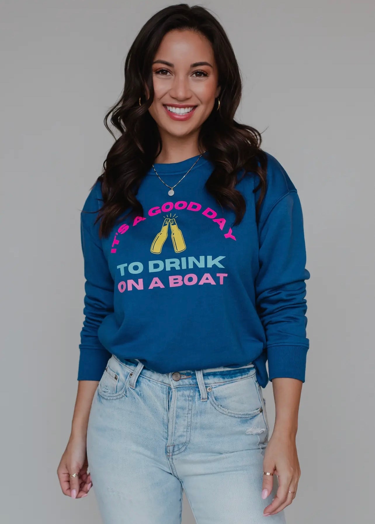 “Drink On A Boat” Pullover Sweatshirt “Drink On A Boat” Pullover Sweatshirt