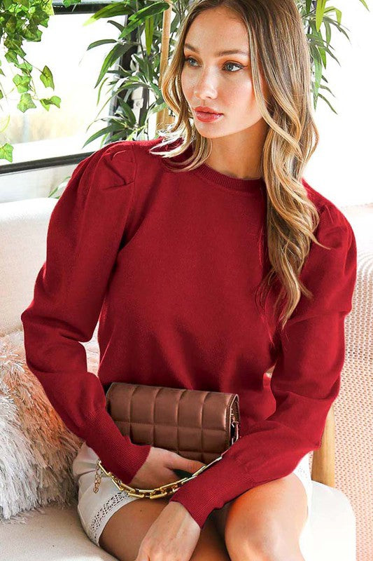 Harper Puff Long Sleeve Sweater Harper Puff Long Sleeve Sweater