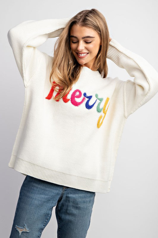 Merry Holiday Knit Sweater Merry Holiday Knit Sweater