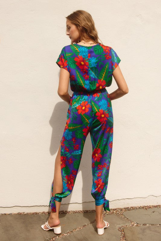 Flora Tropical Print Jumpsuit Flora Tropical Print Jumpsuit