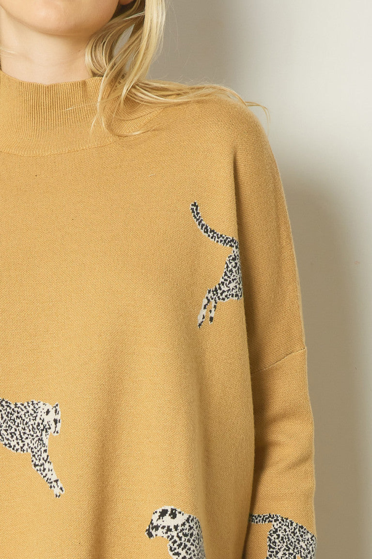 Cheetah Print Knit Sweater Cheetah Print Knit Sweater
