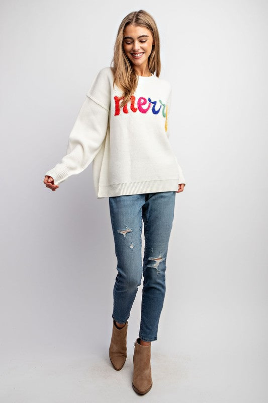 Merry Holiday Knit Sweater Merry Holiday Knit Sweater