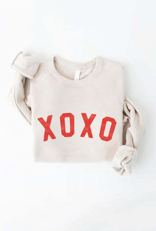 XOXO Graphic Sweatshirt Unisex Fleece Pullover Relaxed Fit XOXO Graphic Sweatshirt Unisex Fleece Pullover Relaxed Fit