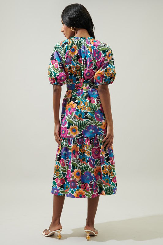 Santa Elena Wynette Tiered Midi Dress Santa Elena Wynette Tiered Midi Dress