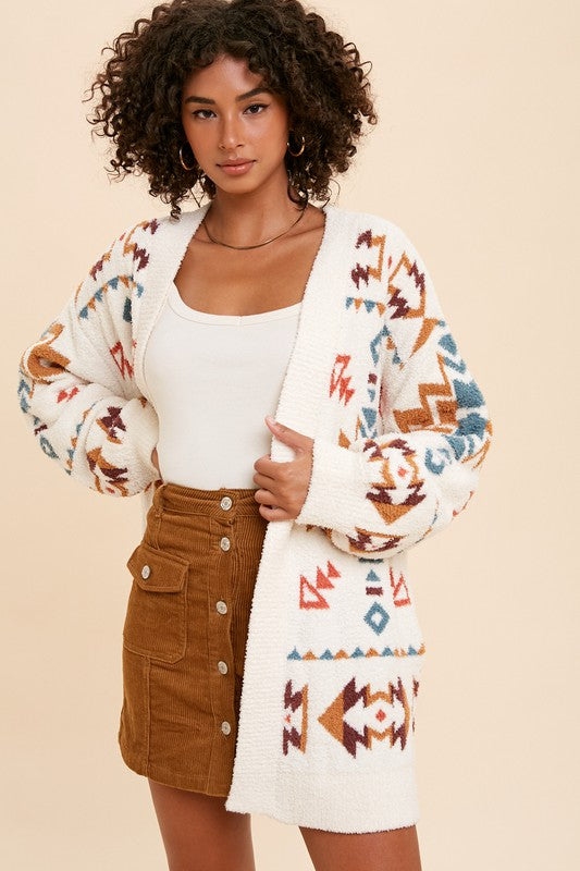 Maeve Patterned Knit Cardigan Sweater Maeve Patterned Knit Cardigan Sweater