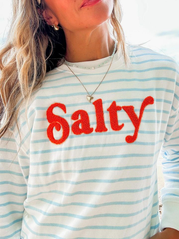 Salty Crewneck Pullover Sweatshirt Salty Crewneck Pullover Sweatshirt