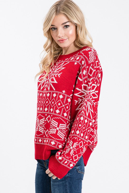 Snowflake Holiday Knit Sweater Snowflake Holiday Knit Sweater