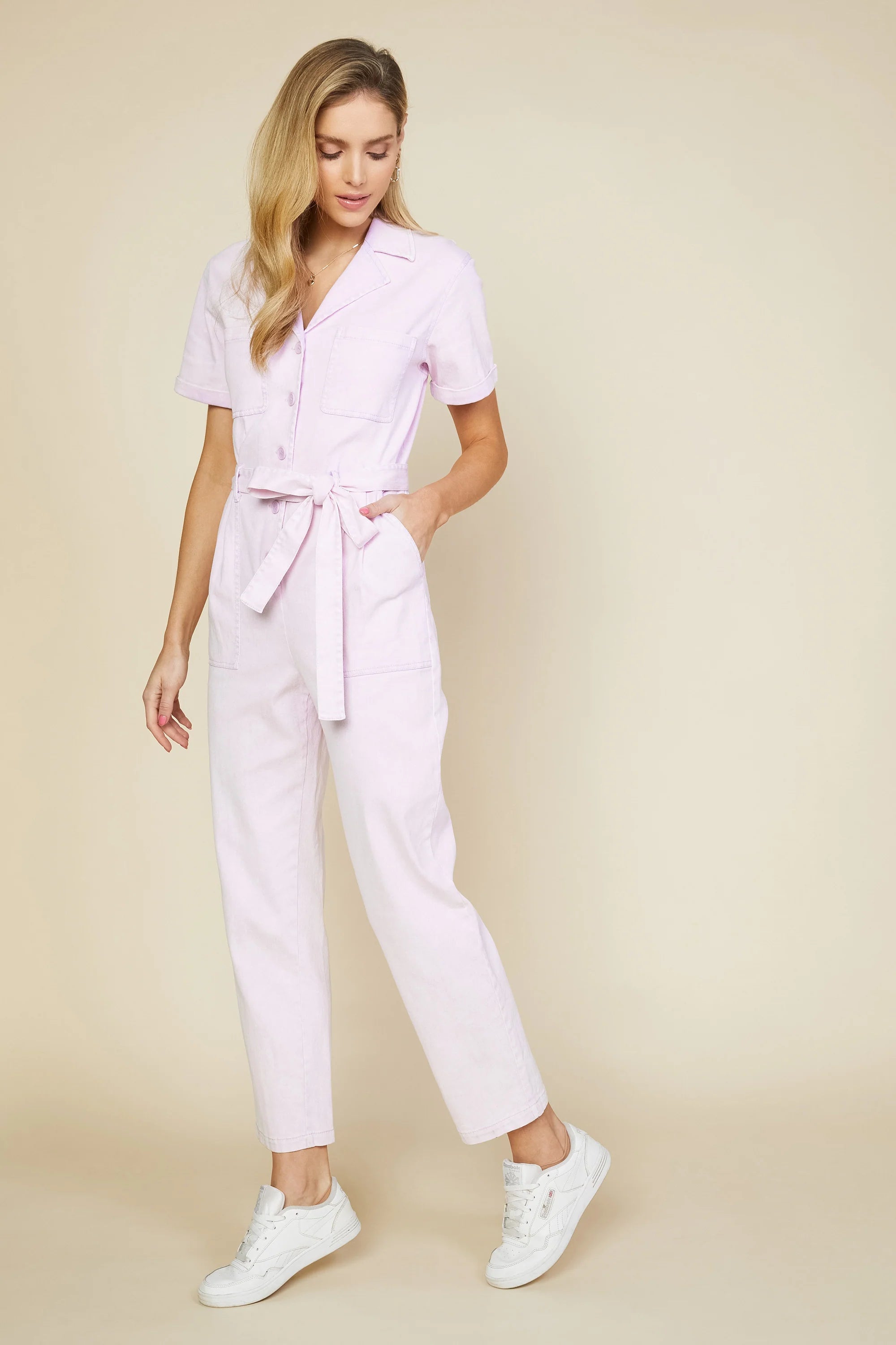 Cassandra Short Sleeve Cotton Utility Jumpsuit Cassandra Short Sleeve Cotton Utility Jumpsuit