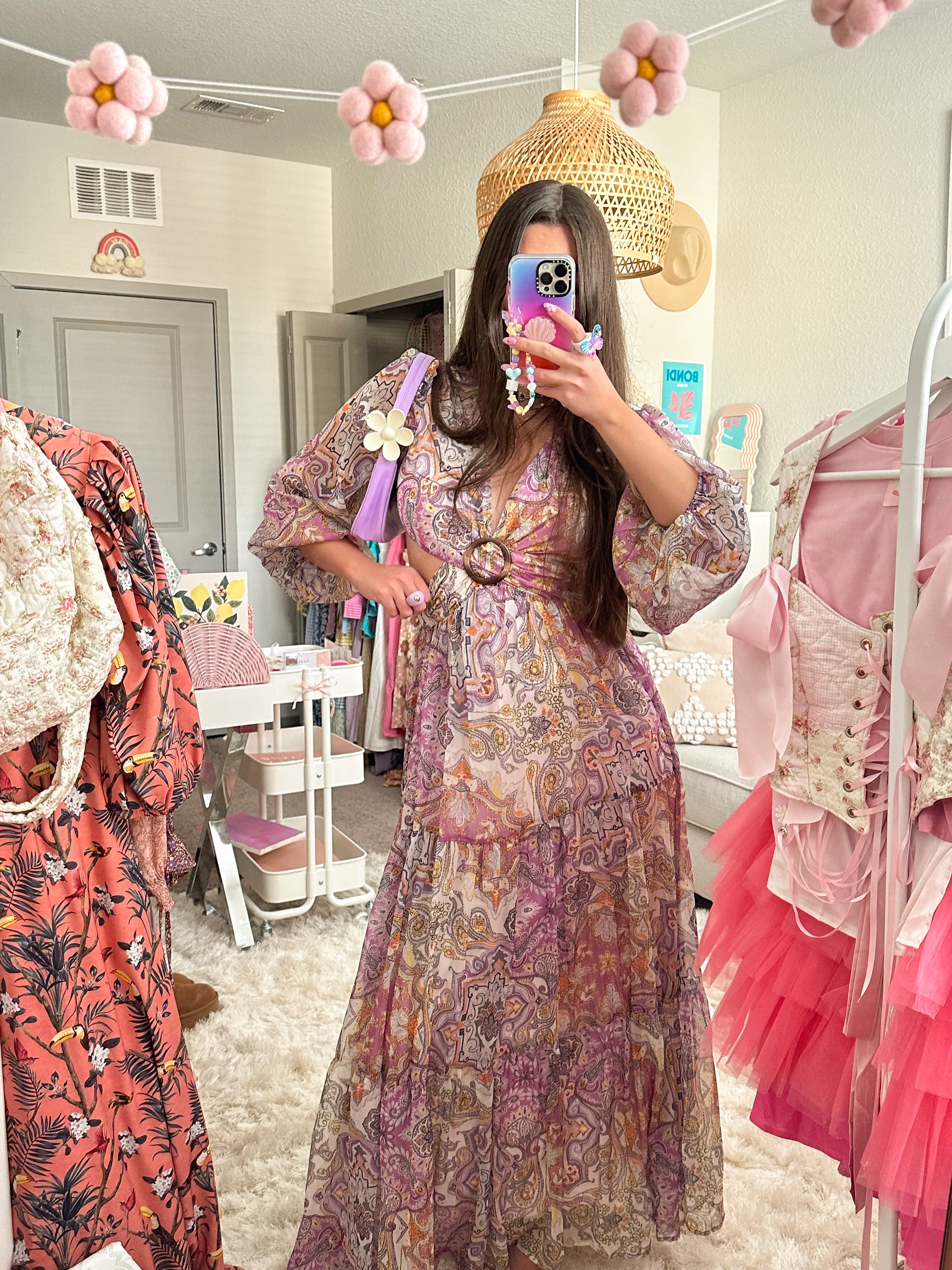 Presley Paisley Print Long Sleeve V-Neck Maxi Dress Presley Paisley Print Long Sleeve V-Neck Maxi Dress