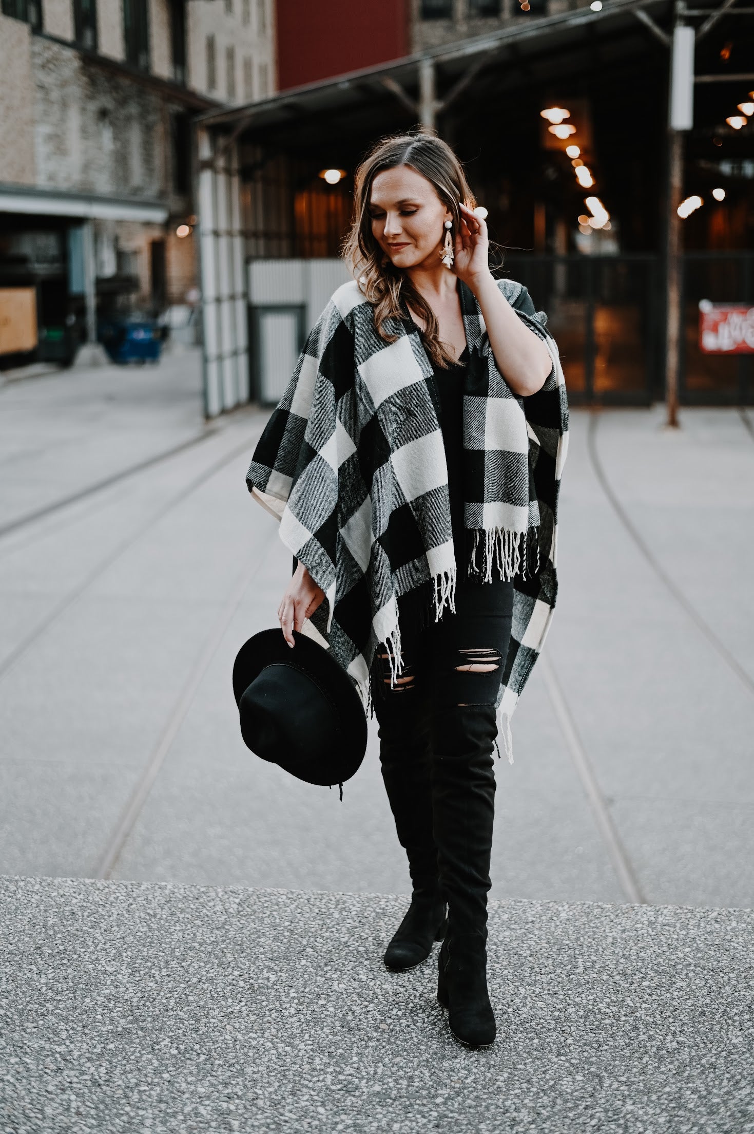 Jenny Buffalo Check Plaid Poncho Jenny Buffalo Check Plaid Poncho