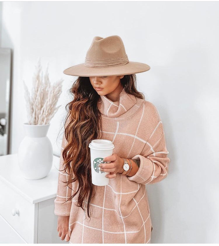 Claire Windowpane Plaid Sweater Claire Windowpane Plaid Sweater
