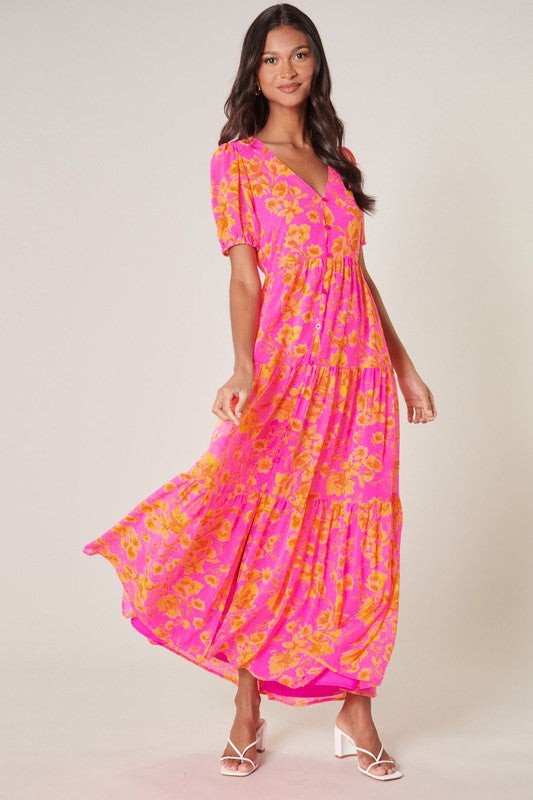 Hot Rod Floral Monaco Tiered Dress Hot Rod Floral Monaco Tiered Dress
