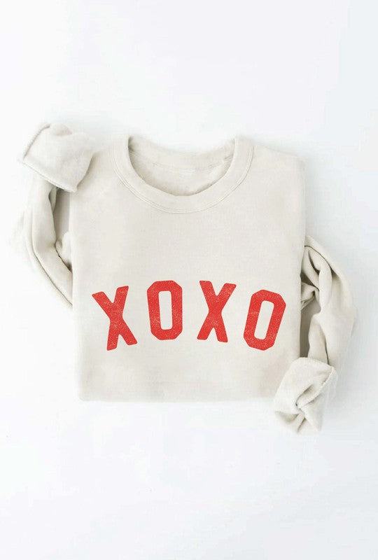XOXO Graphic Sweatshirt Unisex Fleece Pullover Relaxed Fit XOXO Graphic Sweatshirt Unisex Fleece Pullover Relaxed Fit