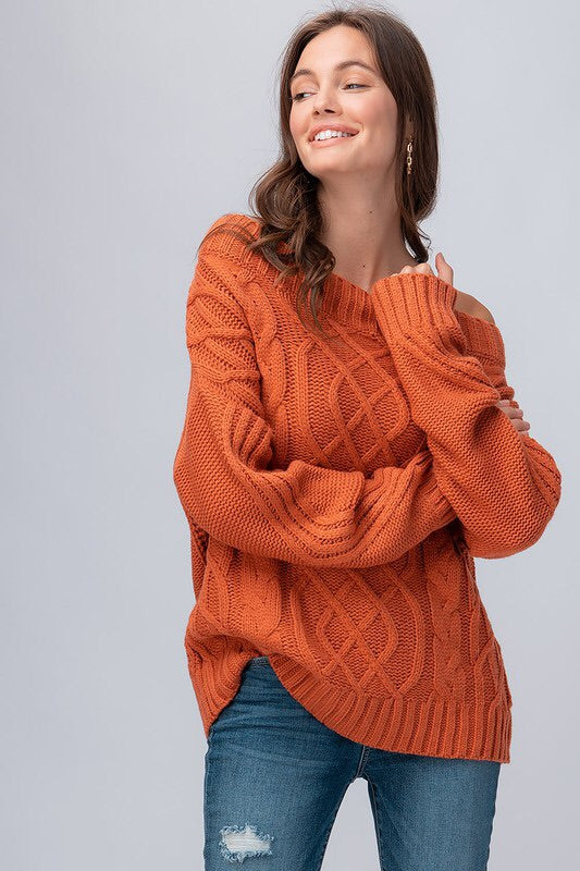 The Cortne Cableknit Sweater The Cortne Cableknit Sweater