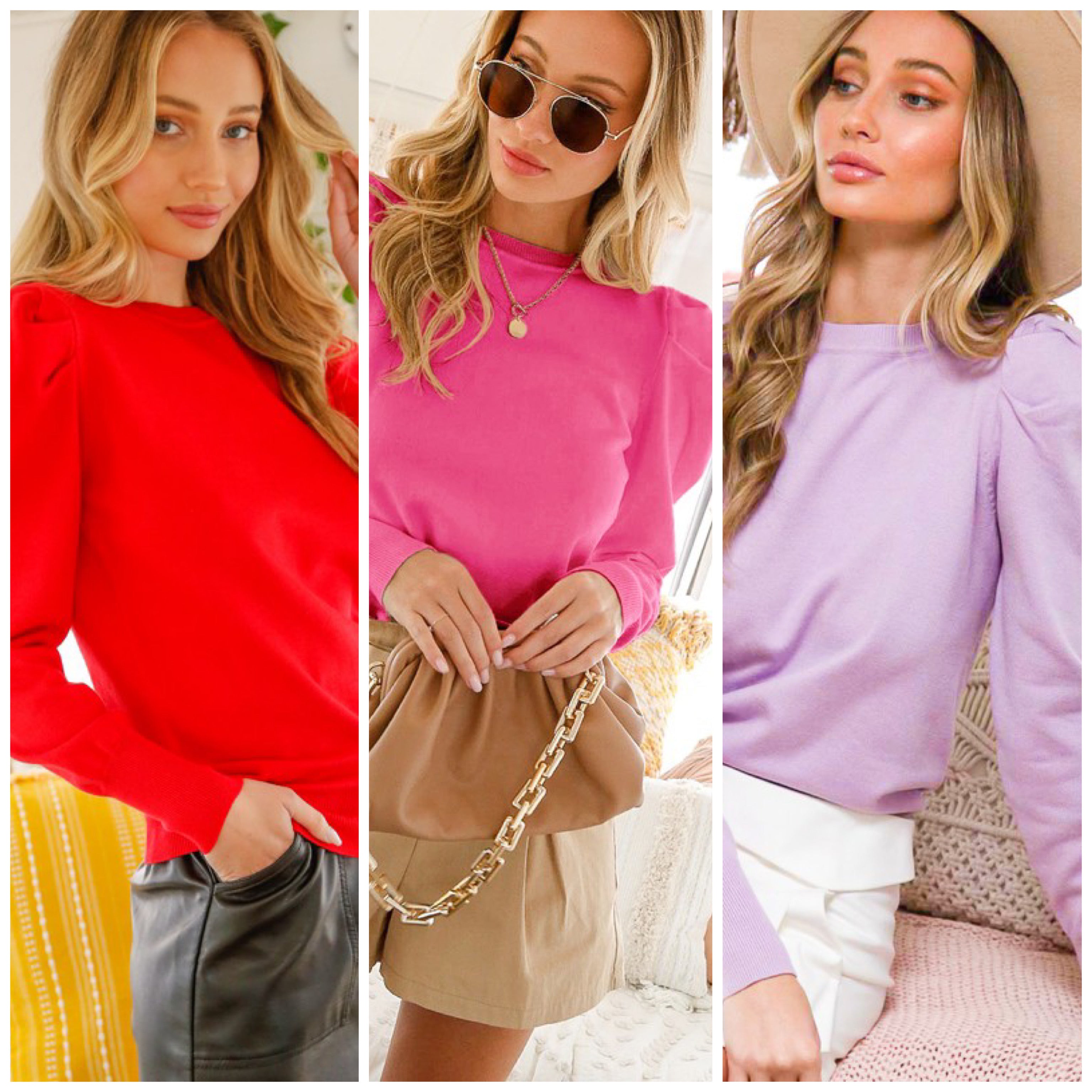 Harper Puff Long Sleeve Sweater Harper Puff Long Sleeve Sweater