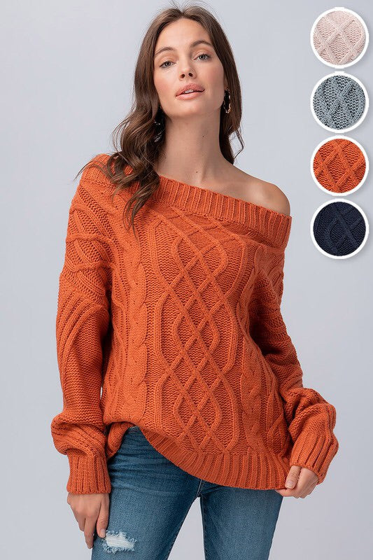 The Cortne Cableknit Sweater The Cortne Cableknit Sweater
