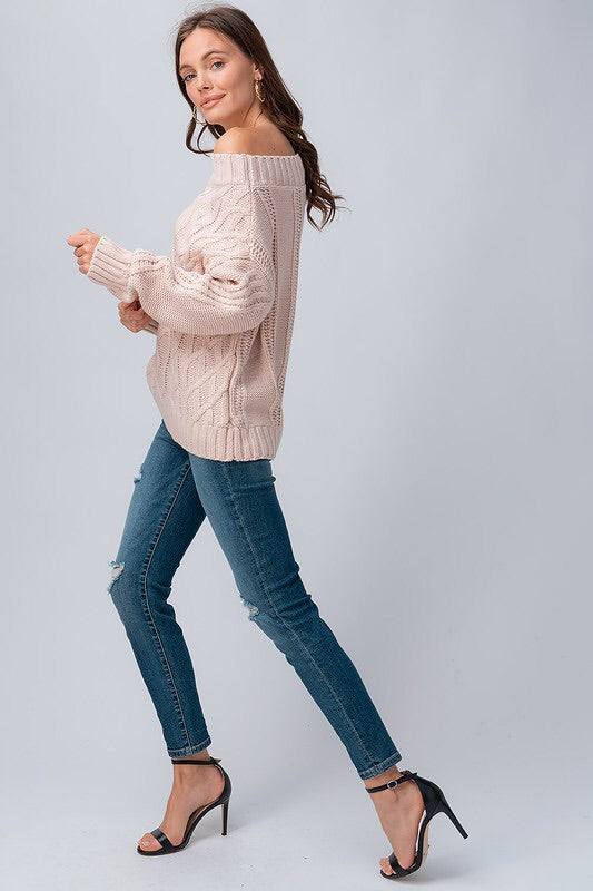The Cortne Cableknit Sweater The Cortne Cableknit Sweater