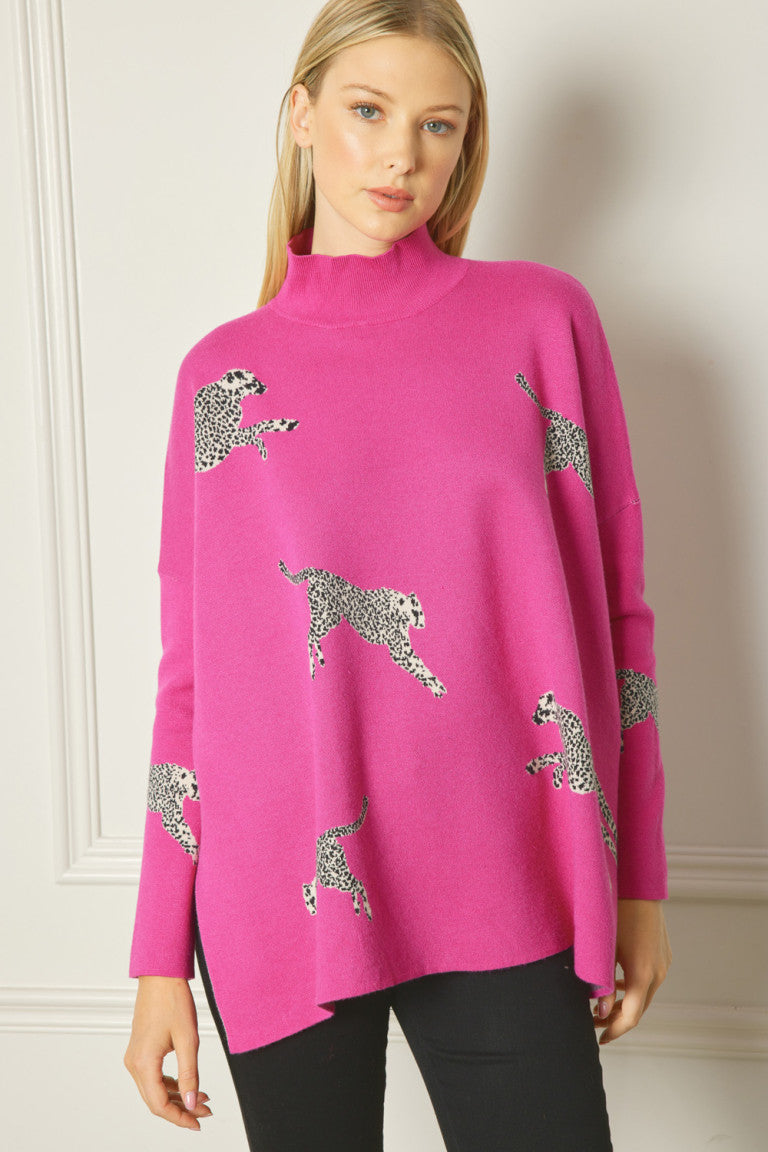 Cheetah Print Knit Sweater Cheetah Print Knit Sweater