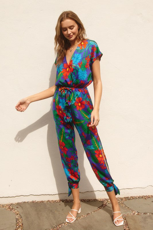 Flora Tropical Print Jumpsuit Flora Tropical Print Jumpsuit