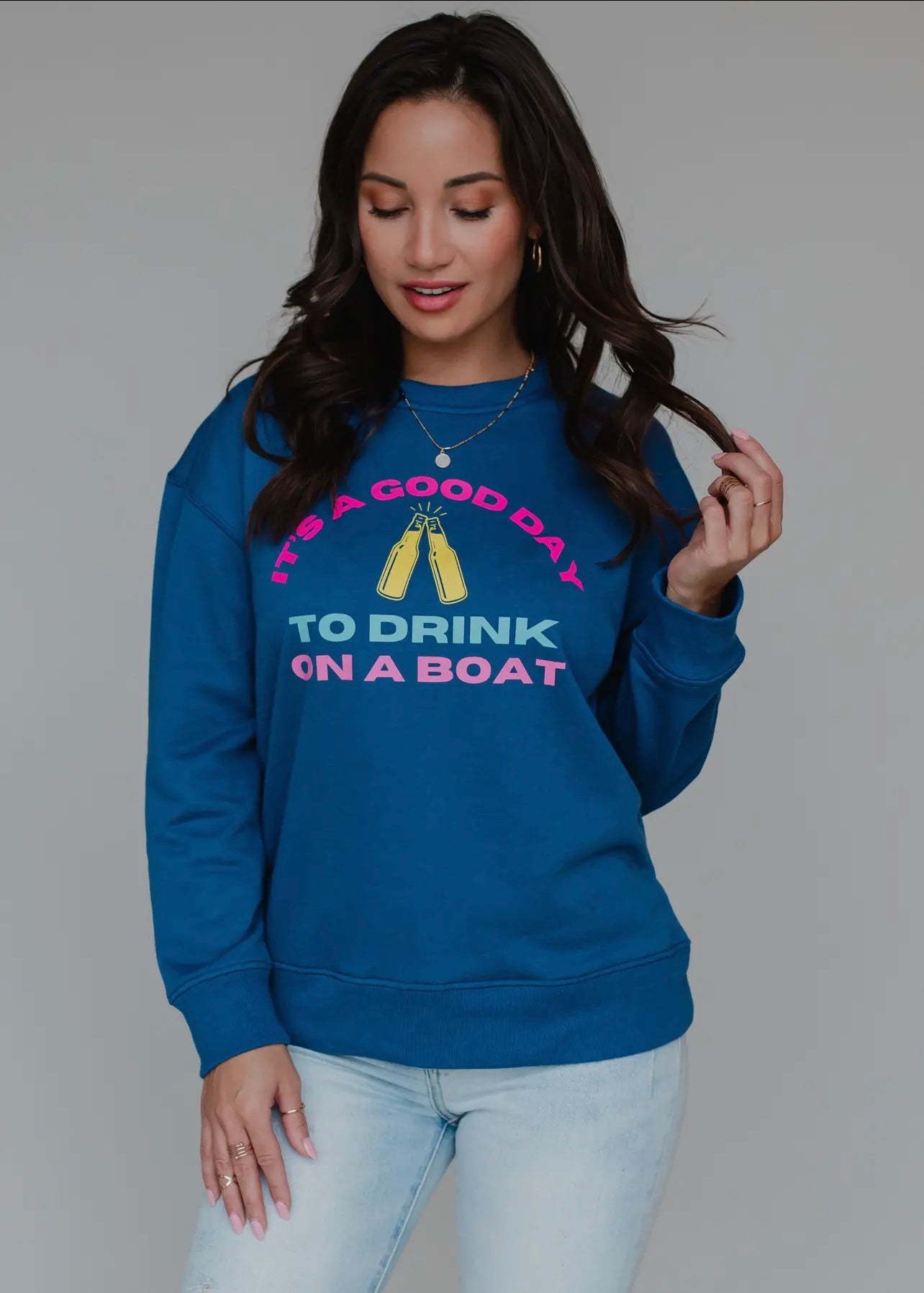 “Drink On A Boat” Pullover Sweatshirt “Drink On A Boat” Pullover Sweatshirt