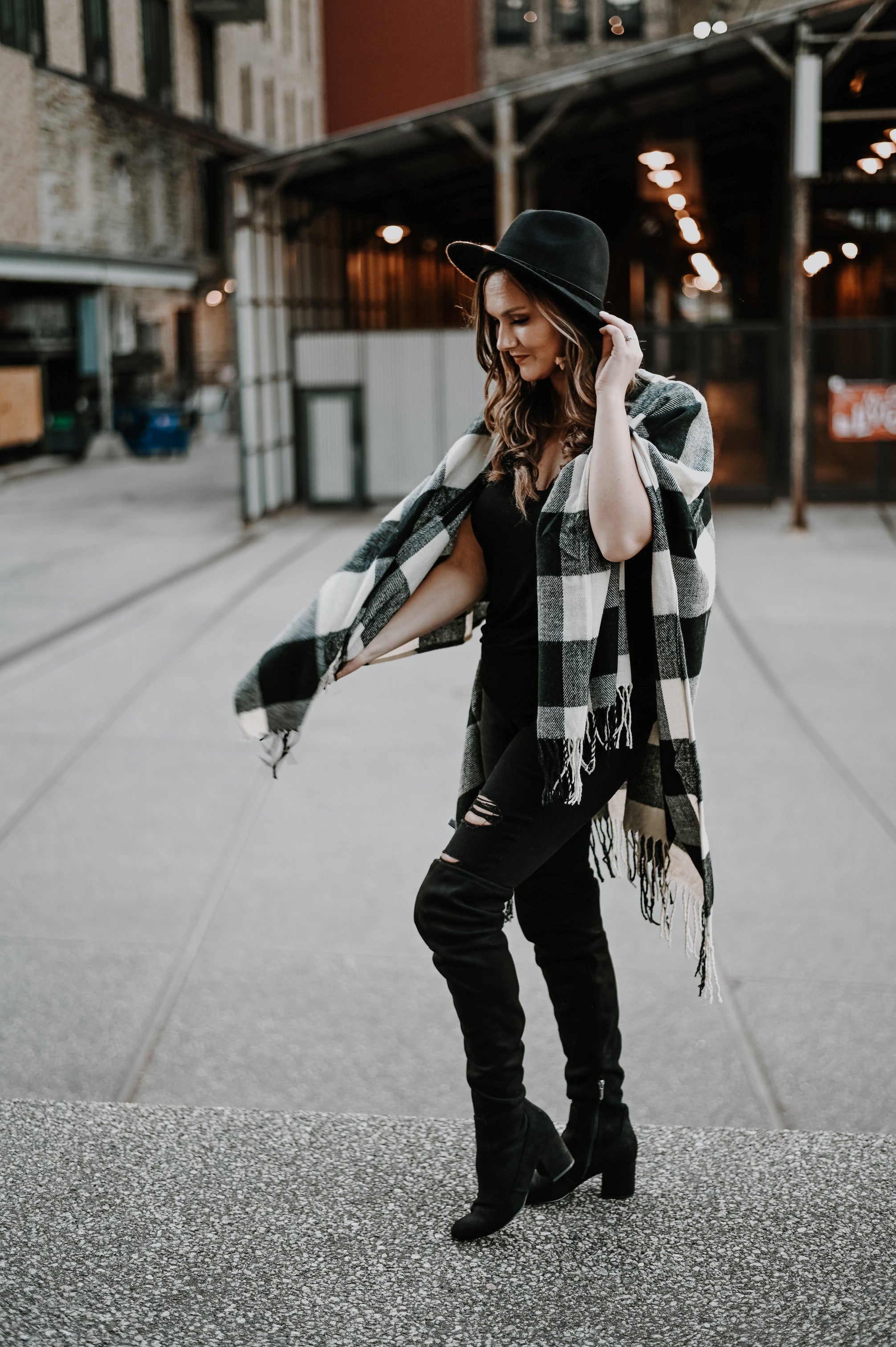 Jenny Buffalo Check Plaid Poncho Jenny Buffalo Check Plaid Poncho