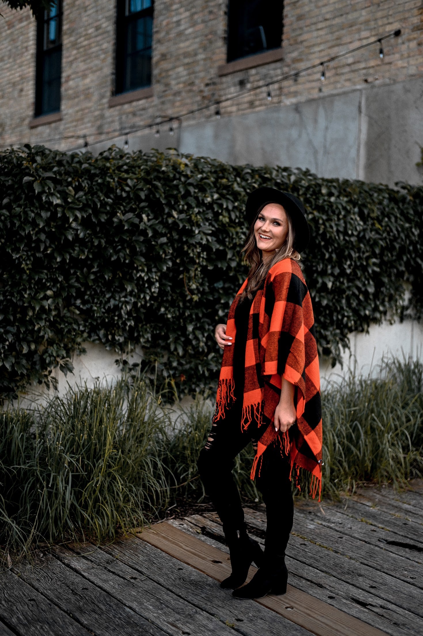 Jenny Buffalo Check Plaid Poncho Jenny Buffalo Check Plaid Poncho