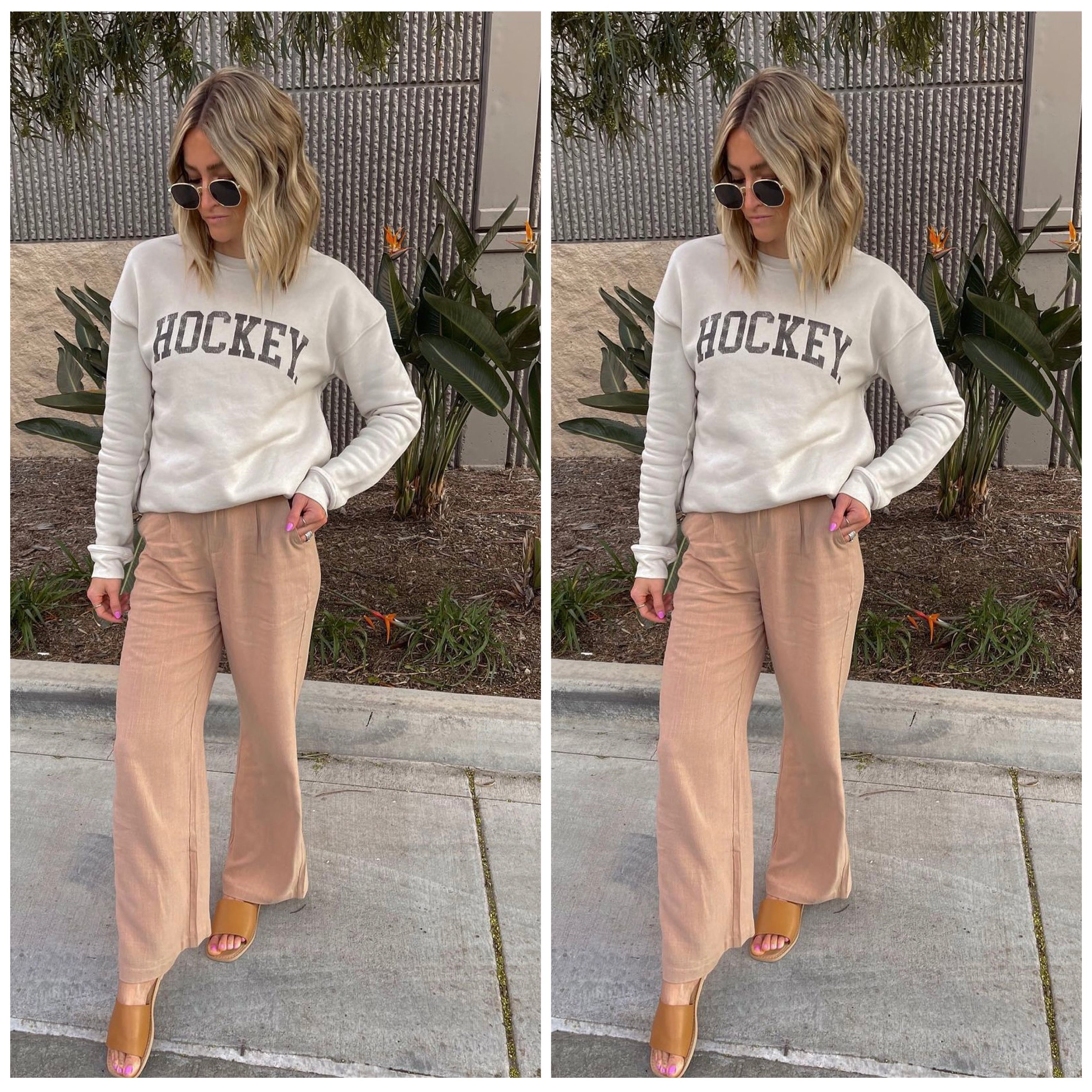 HOCKEY Crewneck Pullover Sweatshirt HOCKEY Crewneck Pullover Sweatshirt