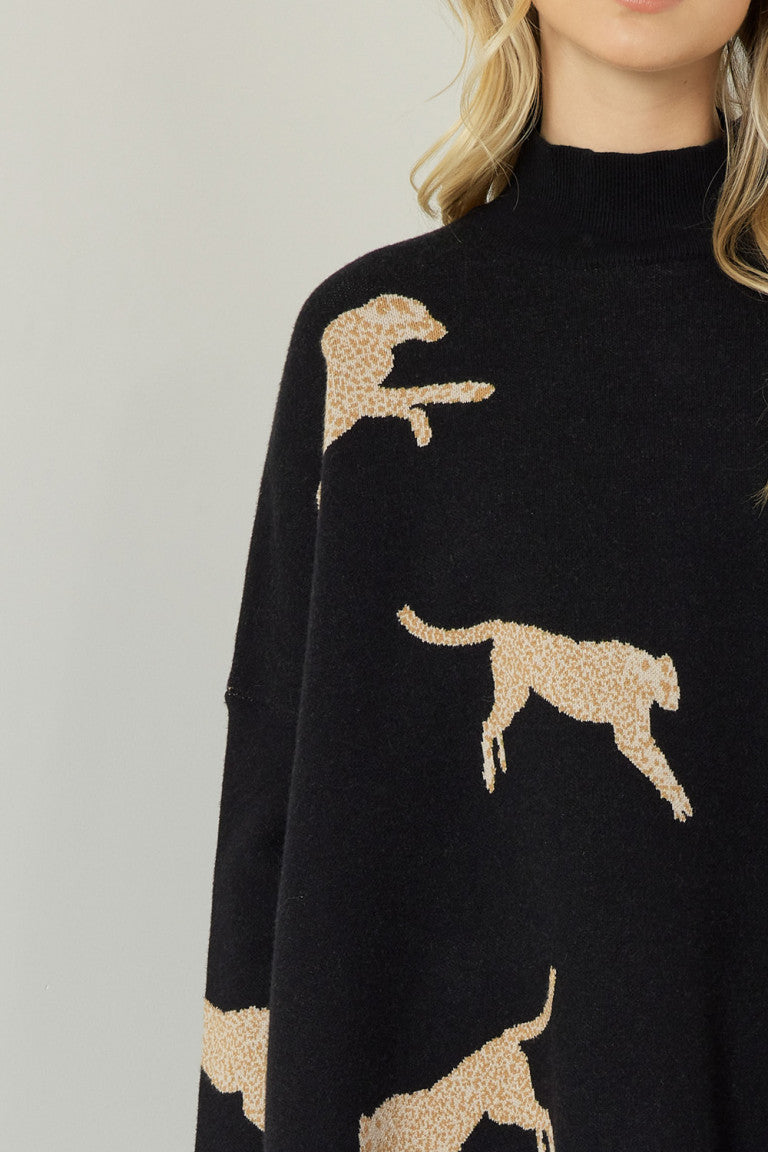 Cheetah Print Knit Sweater Cheetah Print Knit Sweater