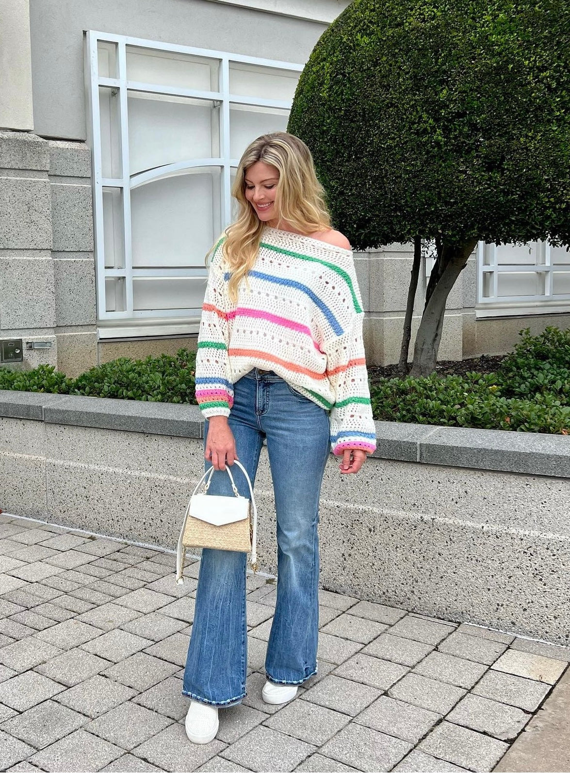 Clara Boat Neck Striped Sweater Clara Boat Neck Striped Sweater