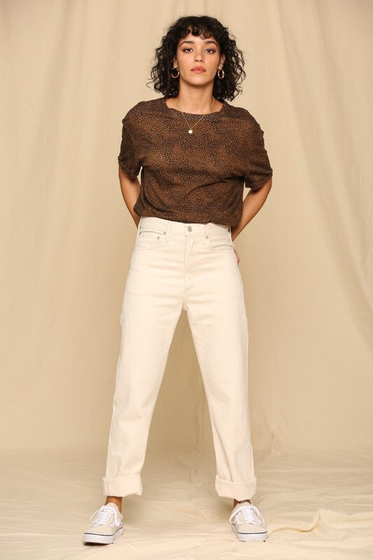 Leopard Print Crew Neck Leopard Print Crew Neck