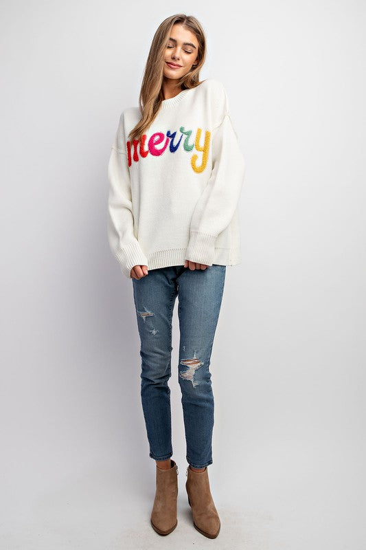 Merry Holiday Knit Sweater Merry Holiday Knit Sweater
