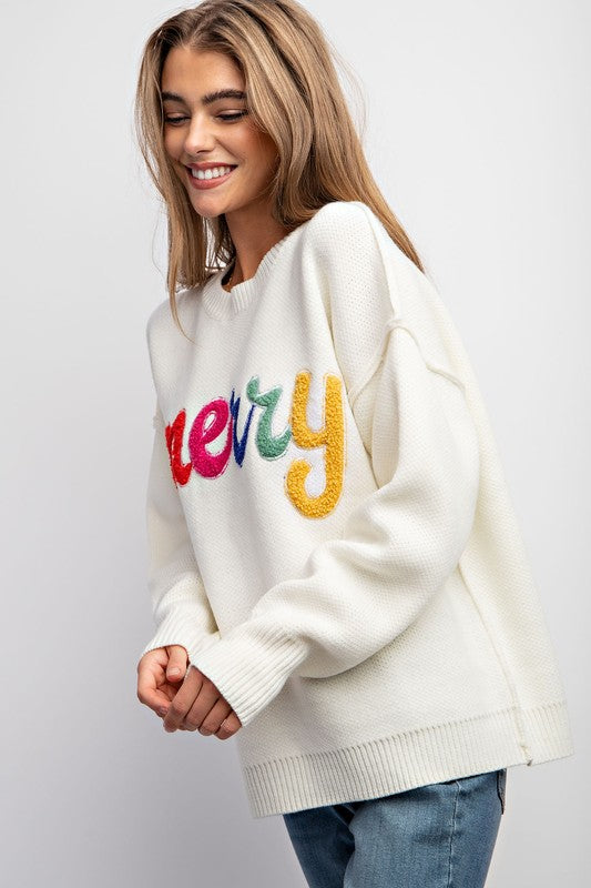 Merry Holiday Knit Sweater Merry Holiday Knit Sweater