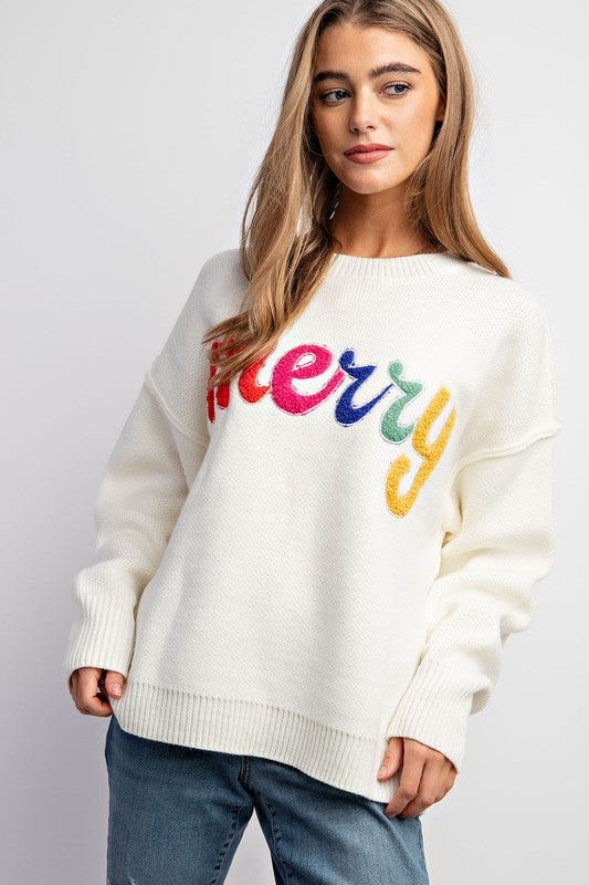 Merry Holiday Knit Sweater Merry Holiday Knit Sweater