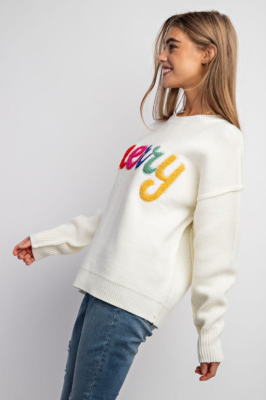 Merry Holiday Knit Sweater Merry Holiday Knit Sweater