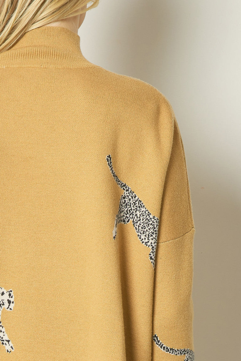 Cheetah Print Knit Sweater Cheetah Print Knit Sweater