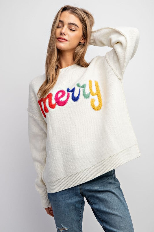 Merry Holiday Knit Sweater Merry Holiday Knit Sweater