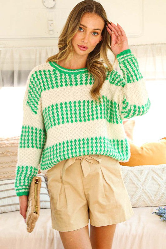 Jinna Color-block Knit Sweater Jinna Color-block Knit Sweater