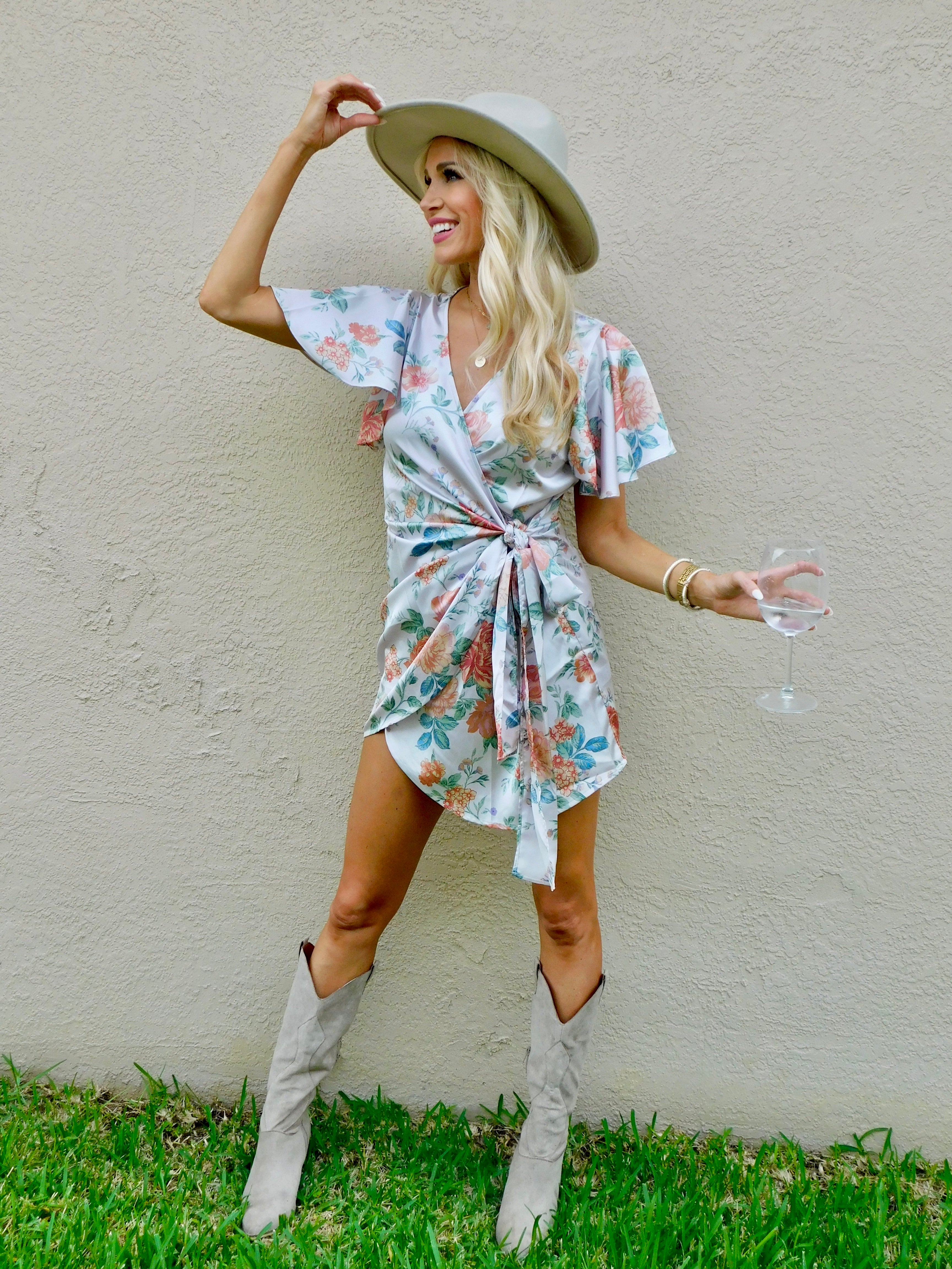 Aurora Floral Print Satin Mini Dress Aurora Floral Print Satin Mini Dress