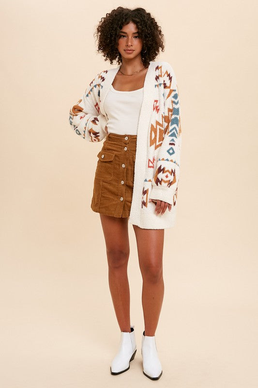 Maeve Patterned Knit Cardigan Sweater Maeve Patterned Knit Cardigan Sweater