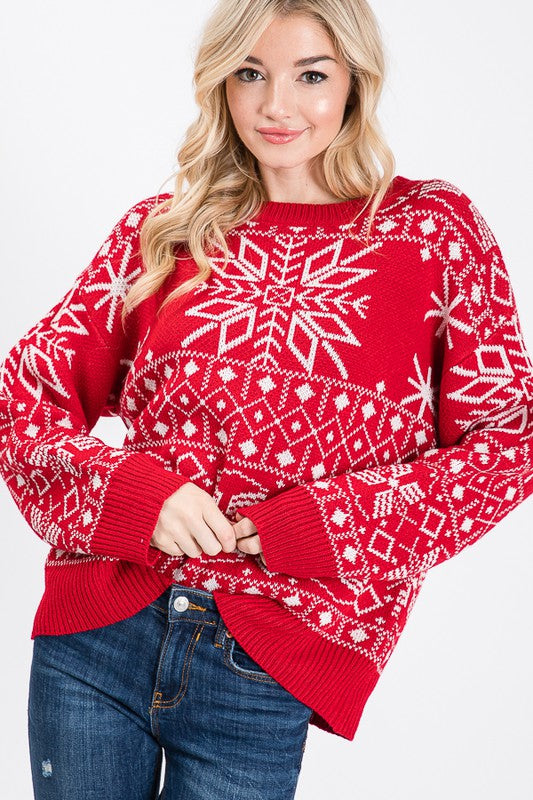 Snowflake Holiday Knit Sweater Snowflake Holiday Knit Sweater